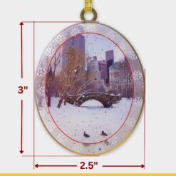 Love Bridge in Central Park New York City Christmas Tree Decoration Ornament - Image 3