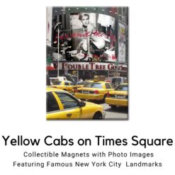 Timess Square Taxi New York Photo Collectible Keepsake Magnet NYPM7006