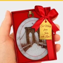 Brooklyn Bridge Snow New York Christmas Ornament Tree Decoration