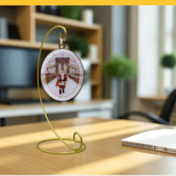 Santa on Brooklyn Bridge New York - Christmas Ornament - Image 6