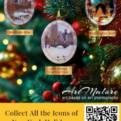 Love Bridge in Central Park New York City Christmas Tree Decoration Ornament - Image 8