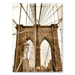 Brooklyn Bridge Ropes Sepia New York Photo Fridge Collectible Magnet M7007