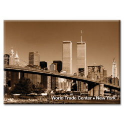 Brooklyn Bridge and WTC New York Photo Magnet