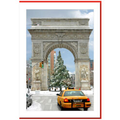 Yellow Cab at Washington Arch - Handmade Photo Card