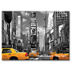 Taxi on Times Square North I New York Photo Magnet