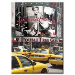 Timess Square Taxi New York Photo Collectible Keepsake Magnet NYPM7006