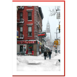 Waverly Restaurant on 6th Ave -  Handmade NY Christmas Photo Card