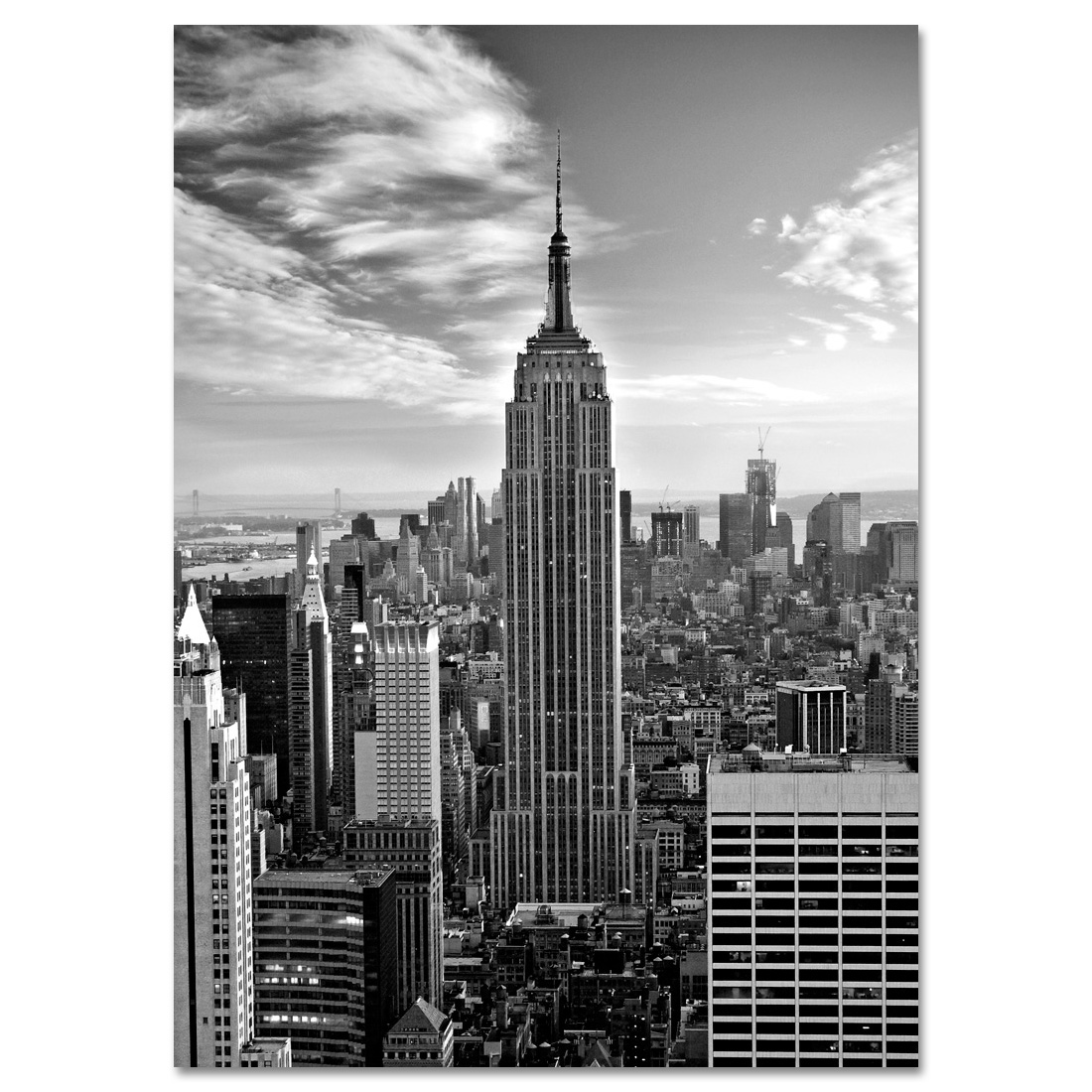 Empire State Building Black and White New York Art Print MP-1019 | NY