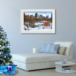 Wollman Rink Central Park NY Art Print Poster Room Decor Christmas Tree