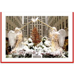 Angels at Rockefeller Center Tree Handmade Photo Card