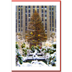 Rockefeller Center Christmas Tree New York - Handmade NY Christmas Photo Card