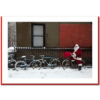 Santa on Bicycle Handmade Photo Card HPC2467