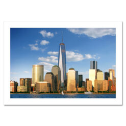 Freedom Tower Downtown Panorama NYC Christmas Cards HPC-2016