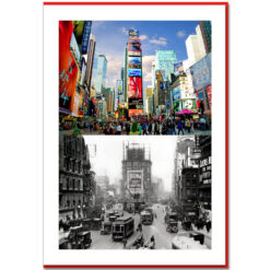 Times Sqaure North Now and-Then NY Christmas Cards HPC2245