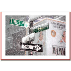 Times Square Signs Snow NY Christmas Cards HPC2494