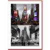 Times Square South Now and Then NY Christmas Card HPC2246