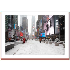 Times Square Winter Panorama Handmade Photo Christmas Card HPC2286
