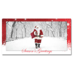 Santa on Poet Walk in Central Park, New York - Money Gift Card Holders Set of 6