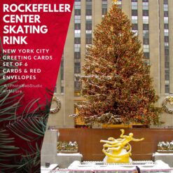 Rockefeller Center Skating Rink New York City Christmas Greeting Cards MC-3205