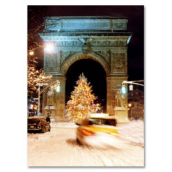 MC-3201 Washington Arch Christmas Tree Holidays Boxed Cards set of 12 from NY Christmas Gifts Store