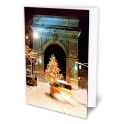 MC-3201 Washington Arch Christmas Tree Holidays Boxed Cards set of 12 from NY Christmas Gifts Store