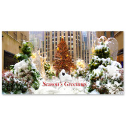 New York Holidays Money Greeting Cards Holders - Rockefeller Center Christmas Tree - Set of 6 Cards, 6 Envelopes. Holidays in NYC Collection