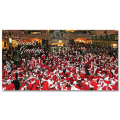 MCH-3220 Santacon in Grand Central NYC Christmas Money Card Set of 6 from NY Christmas Gifts