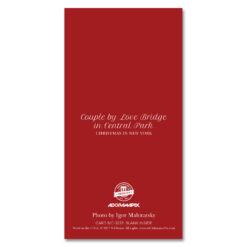 MCH-3259 Couple at Love Bridge in Central Park NYC Christmas Money Card Set of 6 from NY Christmas Gifts