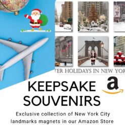 Alternative view of Winter Holidays in New York City Landmarks 6 in One NYC Photo Fridge Souvenir Magnet