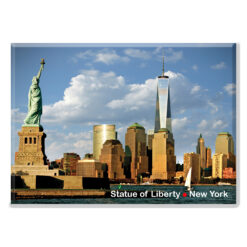 One WTC & Statue of Liberty New York Photo Fridge Cool Magnet LG M7160