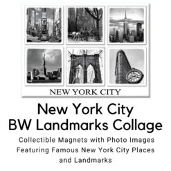 New York City BW Landmarks Photo Fridge Cool Collectible Magnet M7081