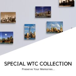 1WTC Brooklyn Bridge and Memorial Lights New York City Fridge Magnet NYPM7004