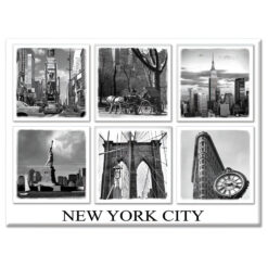 New York City BW Landmarks Photo Fridge Cool Collectible Magnet M7081