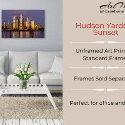 Hudson Yards View from NJ Dusk New York City Fine Art Print Decorative AP1178