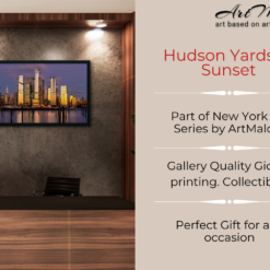 Hudson Yards View from NJ Dusk New York City Fine Art Print Decorative AP1178