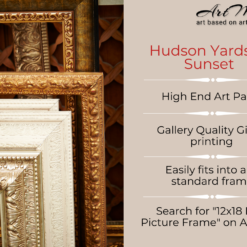 Hudson Yards View from NJ Dusk New York City Fine Art Print Decorative AP1178