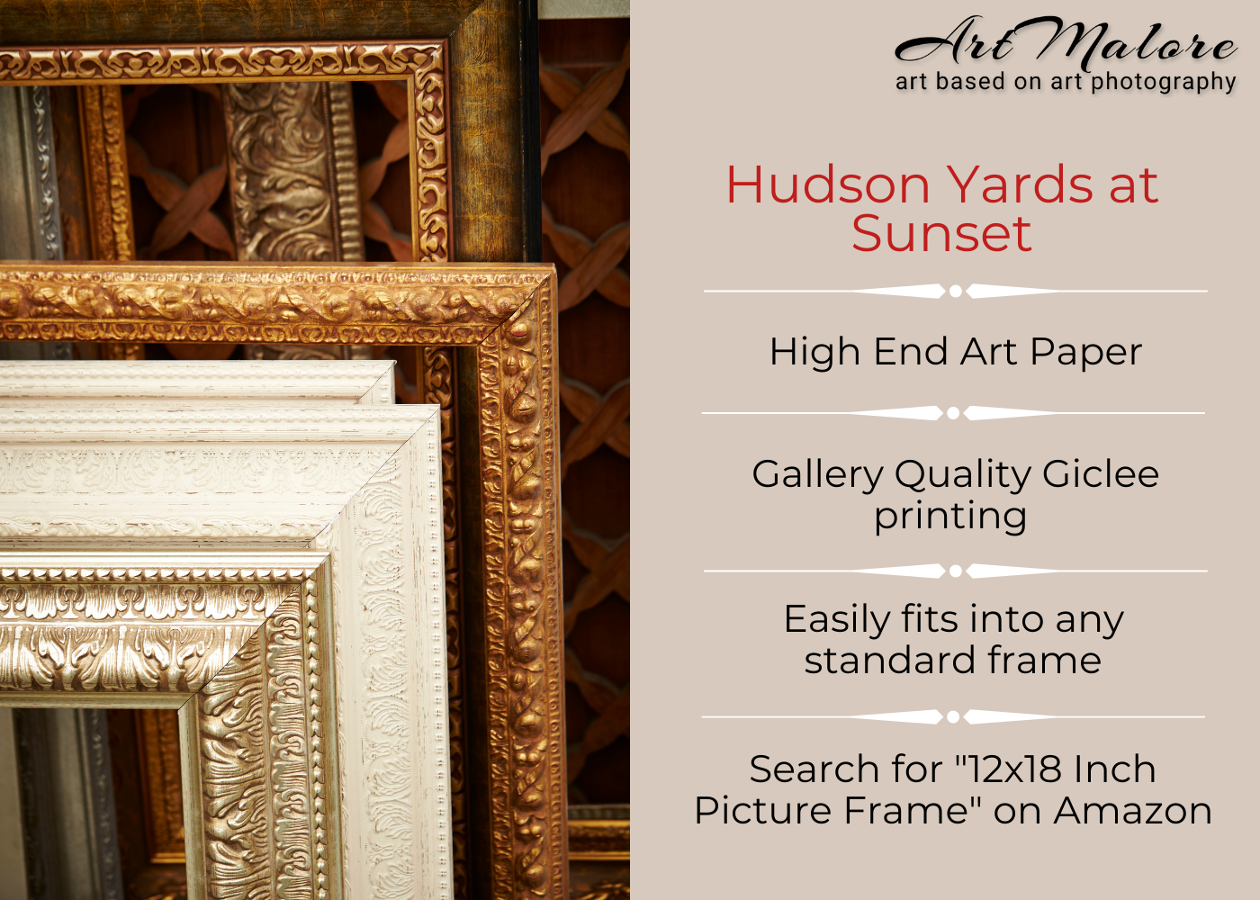 Hudson Yards View from NJ Dusk New York City Fine Art Print Decorative AP1178