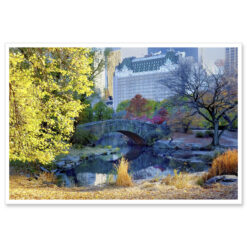 Love Bridge Plaza Hotel Central Park Fall New York Art Photo Print Poster Wall Decor AP1185