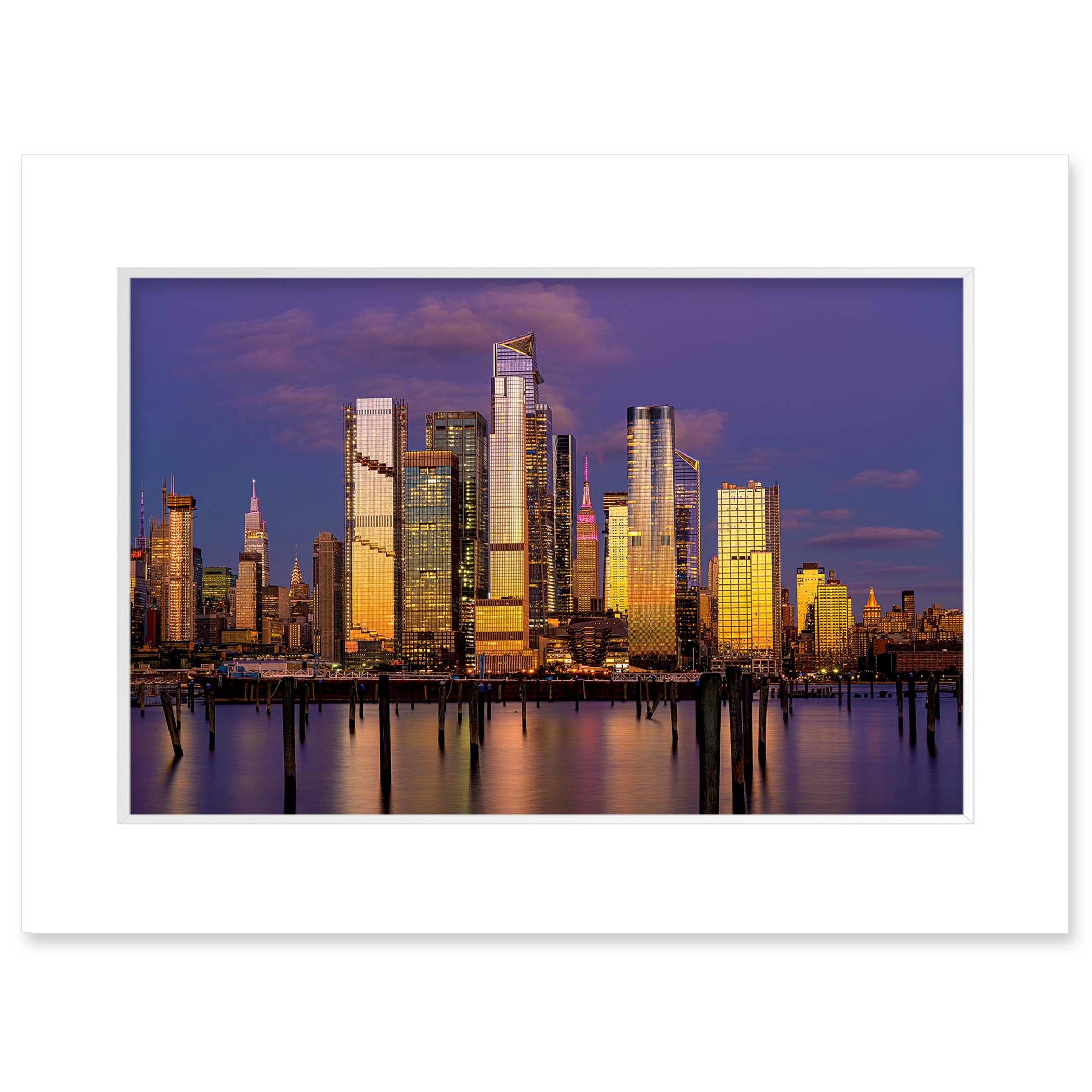 Hudson Yards View from NJ Dusk New York City Fine Art Print Decorative AP1178