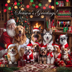 Dogs For Christmas Greeting Cards